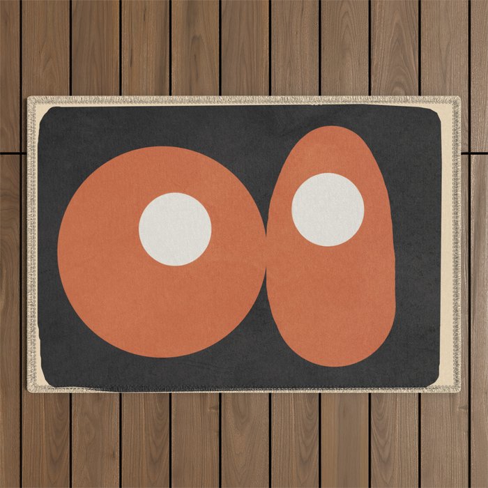 Mid-Century Abstract Balance 09 Outdoor Rug Gallery Image 1