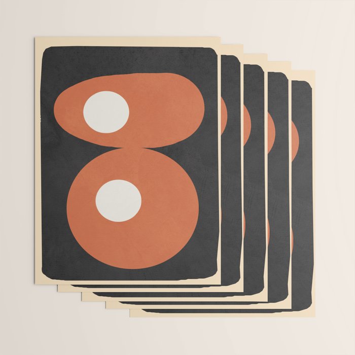 Mid-Century Abstract Balance 09 Wrapping Paper Gallery Image 3