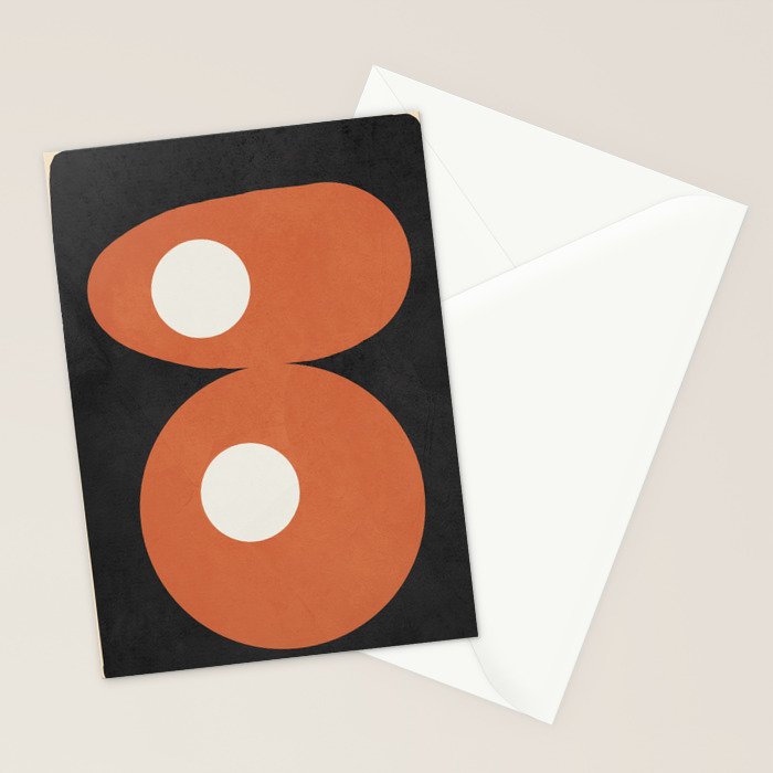 Mid-Century Abstract Balance 09 Stationery Card Gallery Image 2