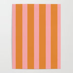Simple Stripes Pattern - Pink Orange Poster Gallery Image 4