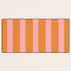 Simple Stripes Pattern - Pink Orange Desk Mat Gallery Image 3