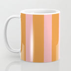 Simple Stripes Pattern - Pink Orange Coffee Mug Gallery Image 3