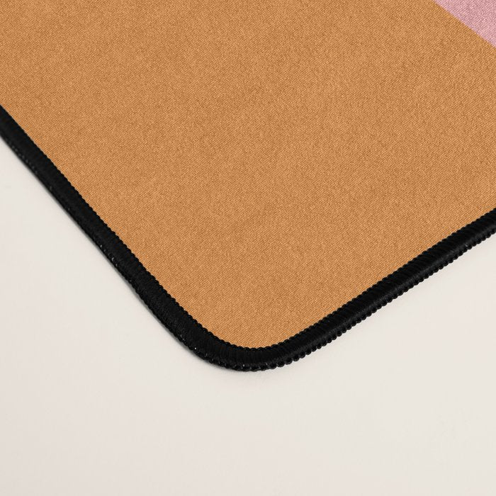Simple Stripes Pattern - Pink Orange Desk Mat Gallery Image 4