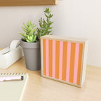 Simple Stripes Pattern - Pink Orange Mini Art Print Gallery Image 2