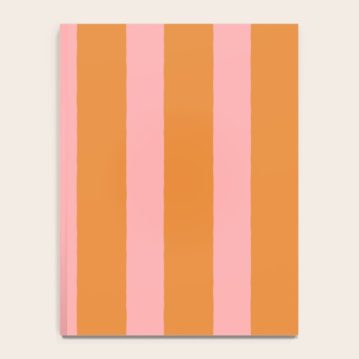 Simple Stripes Pattern - Pink Orange Notebook Gallery Image 4