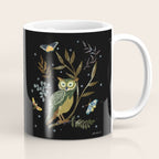 Moonlit Owl and Fluttering Moths Coffee Mug Gallery Image 1