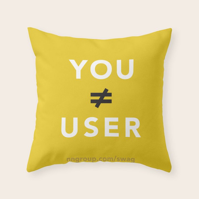 You Are Not Your User Throw Pillow Gallery Image 1