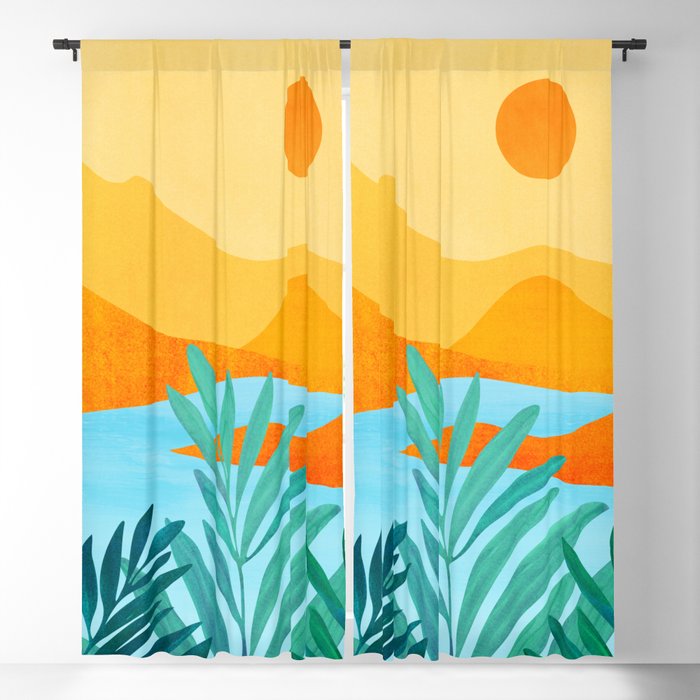 Summer Mountains Landscape Series Window Curtain Gallery Image 1