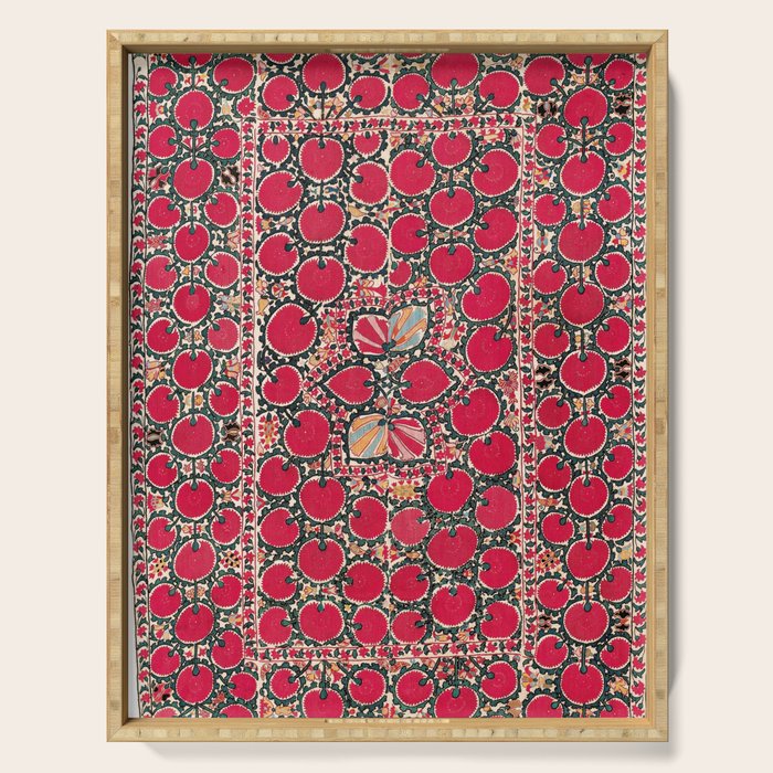 Tashkent Suzani Kokand Uzbekistan Print Serving Tray Gallery Image 1