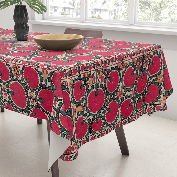 Tashkent Suzani Kokand Uzbekistan Print Tablecloth Gallery Image 3