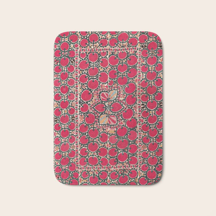 Tashkent Suzani Kokand Uzbekistan Print Bath Mat Gallery Image 1