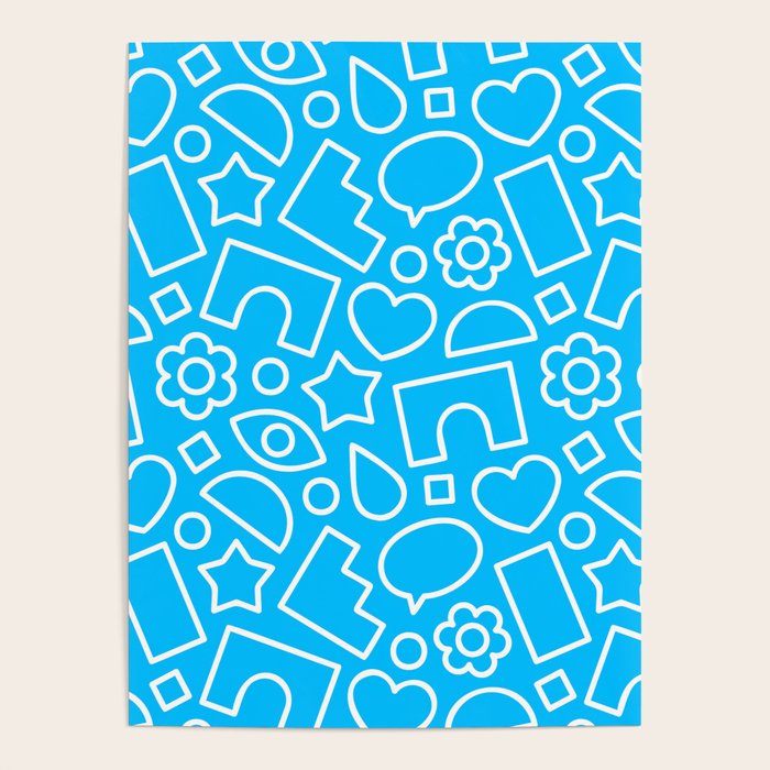 Abstract doodle shape art pattern Poster Gallery Image 4