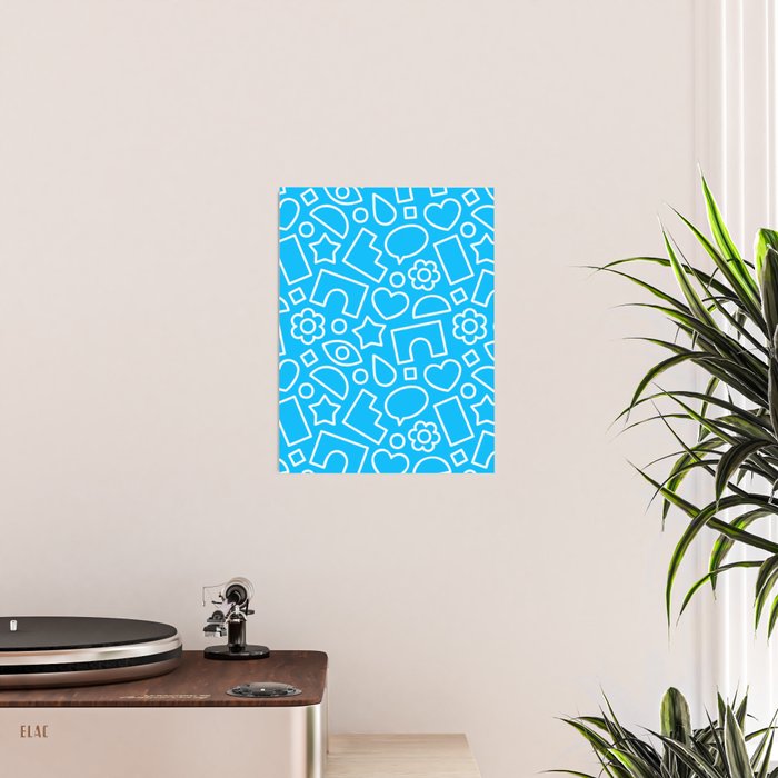 Abstract doodle shape art pattern Poster Gallery Image 2