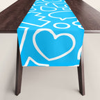 Abstract doodle shape art pattern Table Runner Gallery Image 1