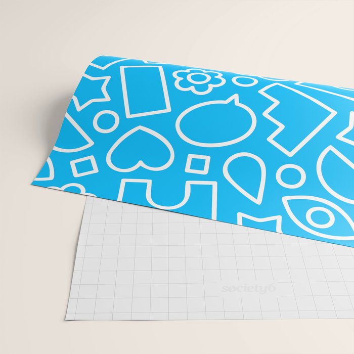 Abstract doodle shape art pattern Wrapping Paper Gallery Image 2