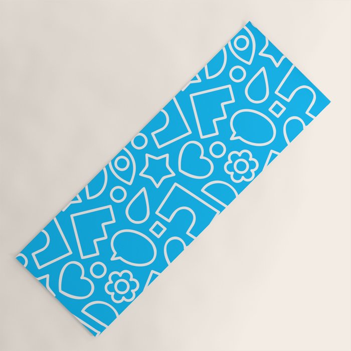 Abstract doodle shape art pattern Yoga Mat Gallery Image 1