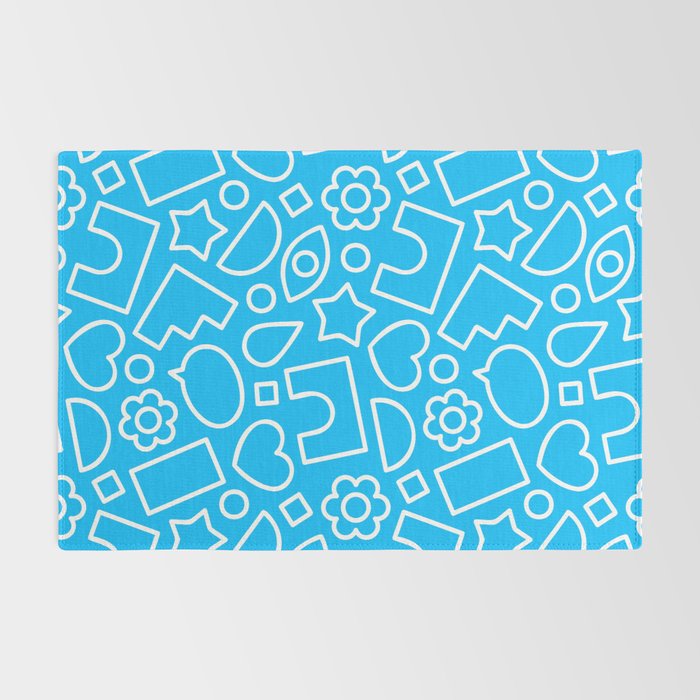 Abstract doodle shape art pattern Rug Gallery Image 2