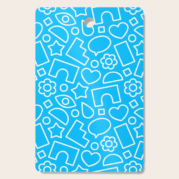 Abstract doodle shape art pattern Cutting Board Gallery Image 1