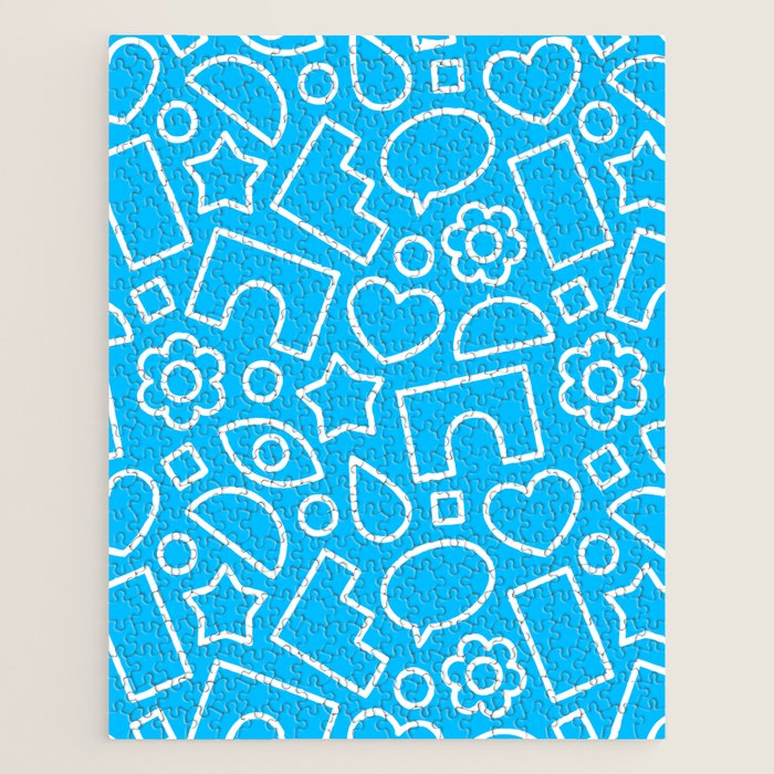 Abstract doodle shape art pattern Jigsaw Puzzle Gallery Image 1