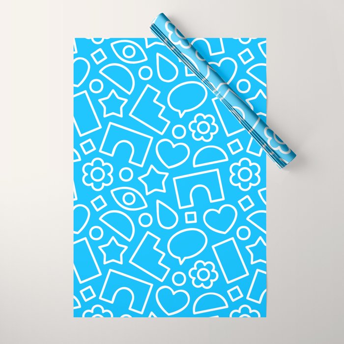 Abstract doodle shape art pattern Wrapping Paper Gallery Image 1
