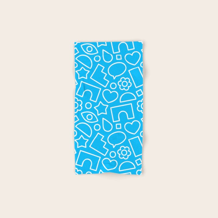 Abstract doodle shape art pattern Bath Towel Gallery Image 1