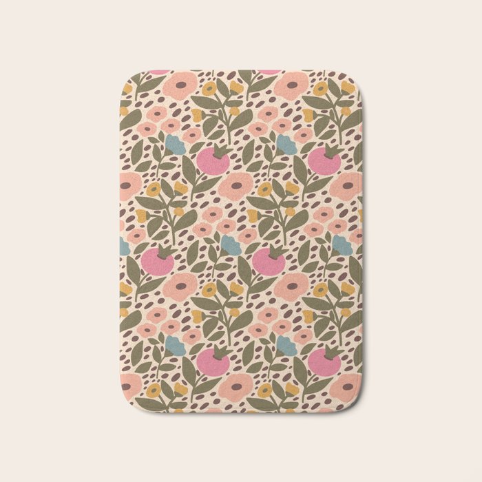 Vintage Ditsy Floral Bath Mat Gallery Image 1
