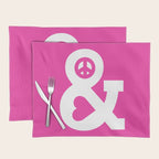 Peace and Love (pink edition) Placemat Gallery Image 1