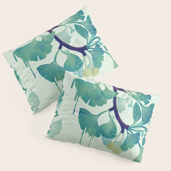 O Ginkgo (in Green) Pillow Sham Gallery Image 3