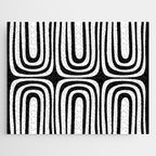 Midcentury Modern Confaab Abstract Pattern in Black and White Jigsaw Puzzle Gallery Image 1
