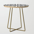 Midcentury Modern Confaab Abstract Pattern in Black and White Side Table Gallery Image 1