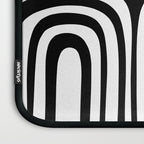 Midcentury Modern Confaab Abstract Pattern in Black and White Laptop Sleeve Gallery Image 3
