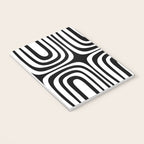 Midcentury Modern Confaab Abstract Pattern in Black and White Notebook Gallery Image 3
