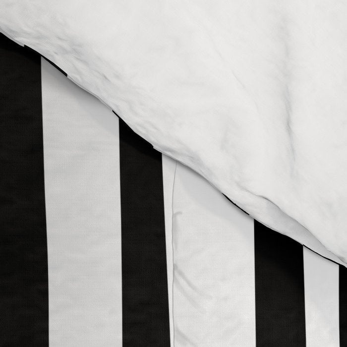 Midcentury Modern Confaab Abstract Pattern in Black and White Comforter Gallery Image 4