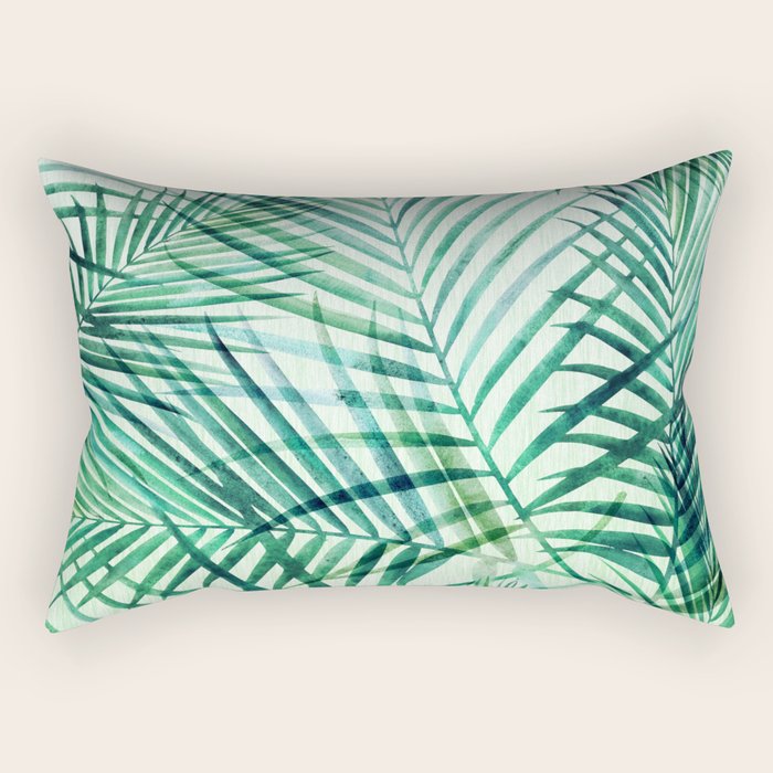 Tropical Fronds Abstract Design Rectangular Pillow Gallery Image 2