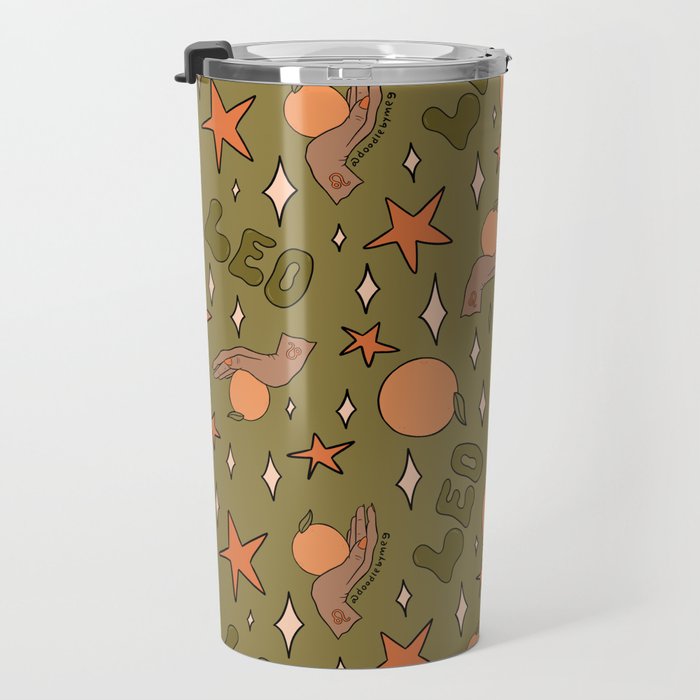Leo Grapefruit Print Travel Mug Gallery Image 3