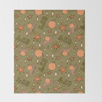 Leo Grapefruit Print Throw Blanket Gallery Image 2