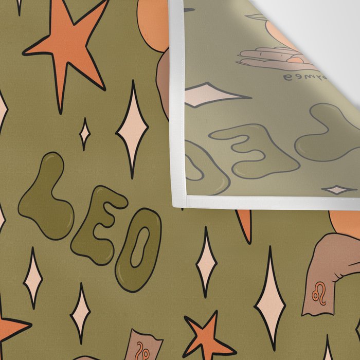 Leo Grapefruit Print Wall Tapestry Gallery Image 3