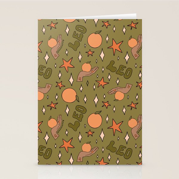 Leo Grapefruit Print Stationery Card Gallery Image 2