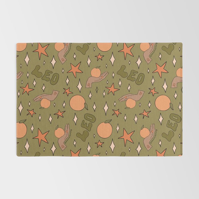 Leo Grapefruit Print Rug Gallery Image 2
