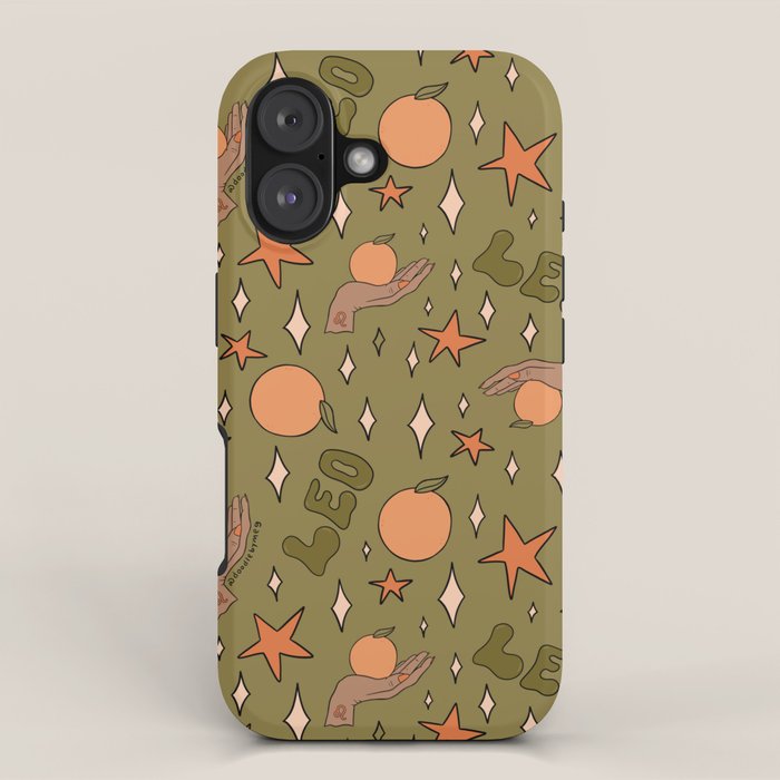 Leo Grapefruit Print iPhone Case Gallery Image 1