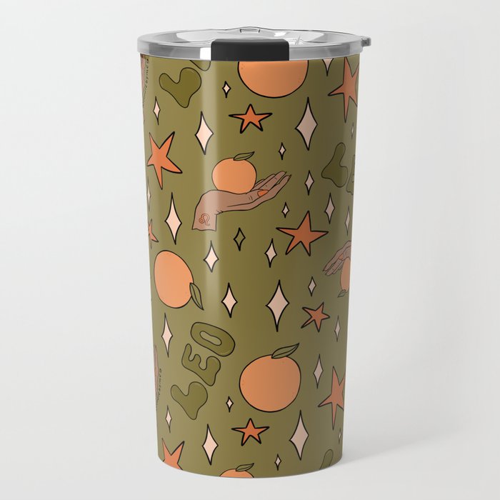 Leo Grapefruit Print Travel Mug Gallery Image 1