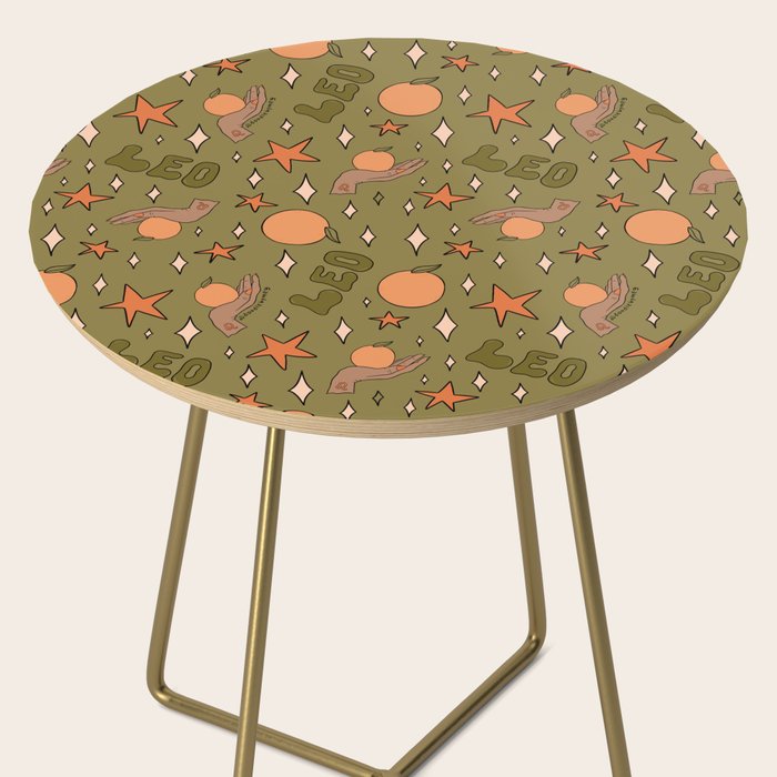 Leo Grapefruit Print Side Table Gallery Image 2