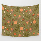 Leo Grapefruit Print Wall Tapestry Gallery Image 4