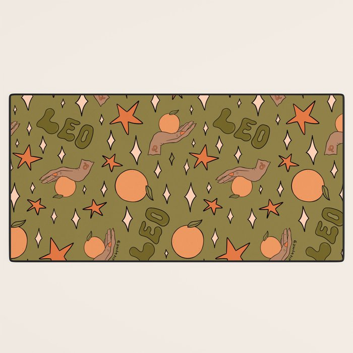 Leo Grapefruit Print Desk Mat Gallery Image 3