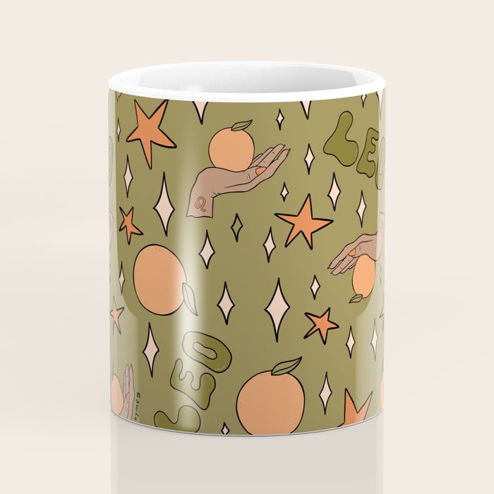 Leo Grapefruit Print Coffee Mug Gallery Image 4