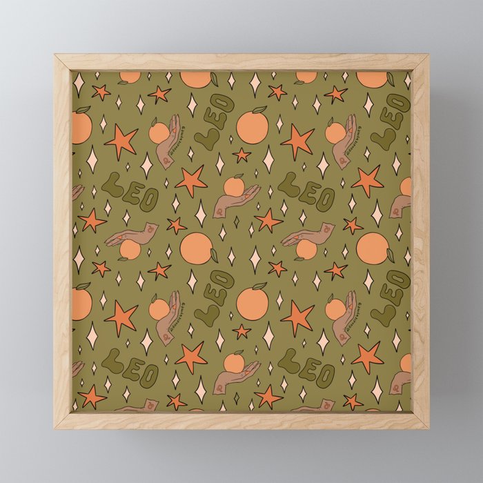 Leo Grapefruit Print Mini Art Print Gallery Image 1