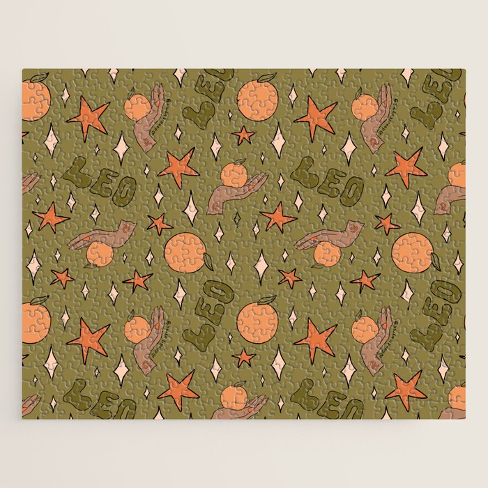 Leo Grapefruit Print Jigsaw Puzzle Gallery Image 1