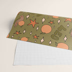 Leo Grapefruit Print Wrapping Paper Gallery Image 2