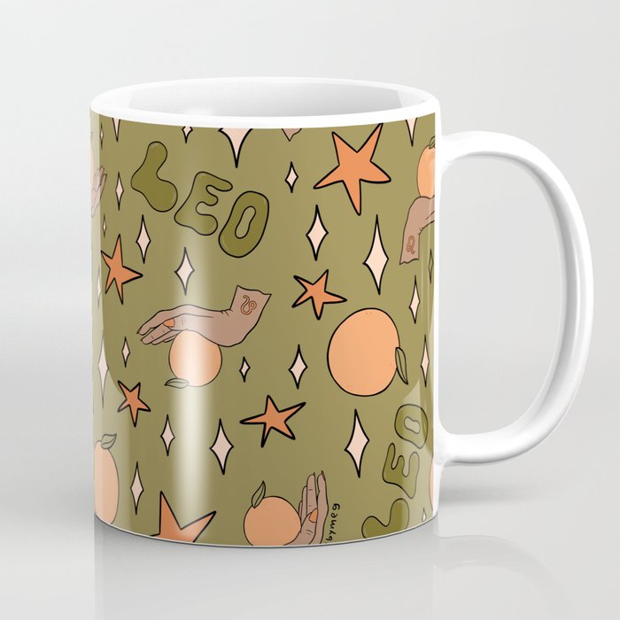Leo Grapefruit Print Coffee Mug Gallery Image 1