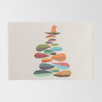 Bird nesting on top of pebbles hill Rug Gallery Image 2